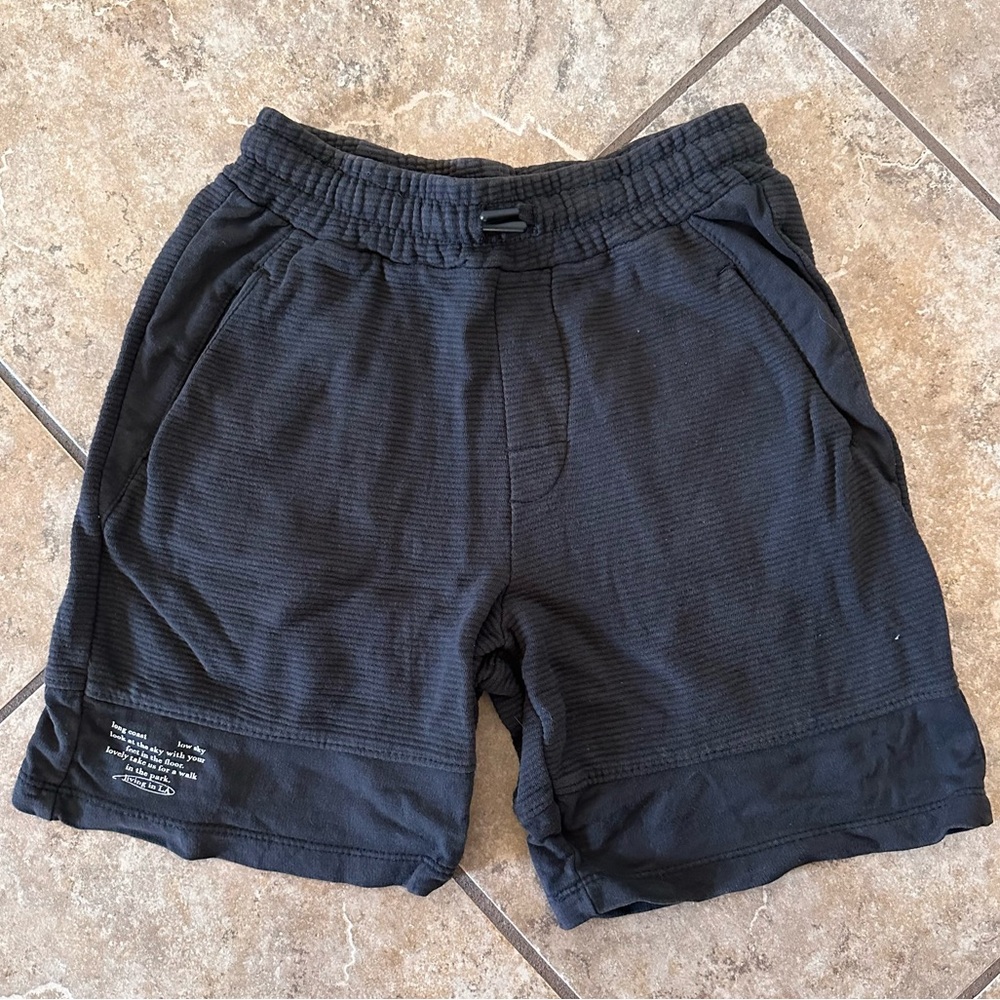 Zara Kids Black 100% Cotton Shorts with Elastic Waistband Size 9